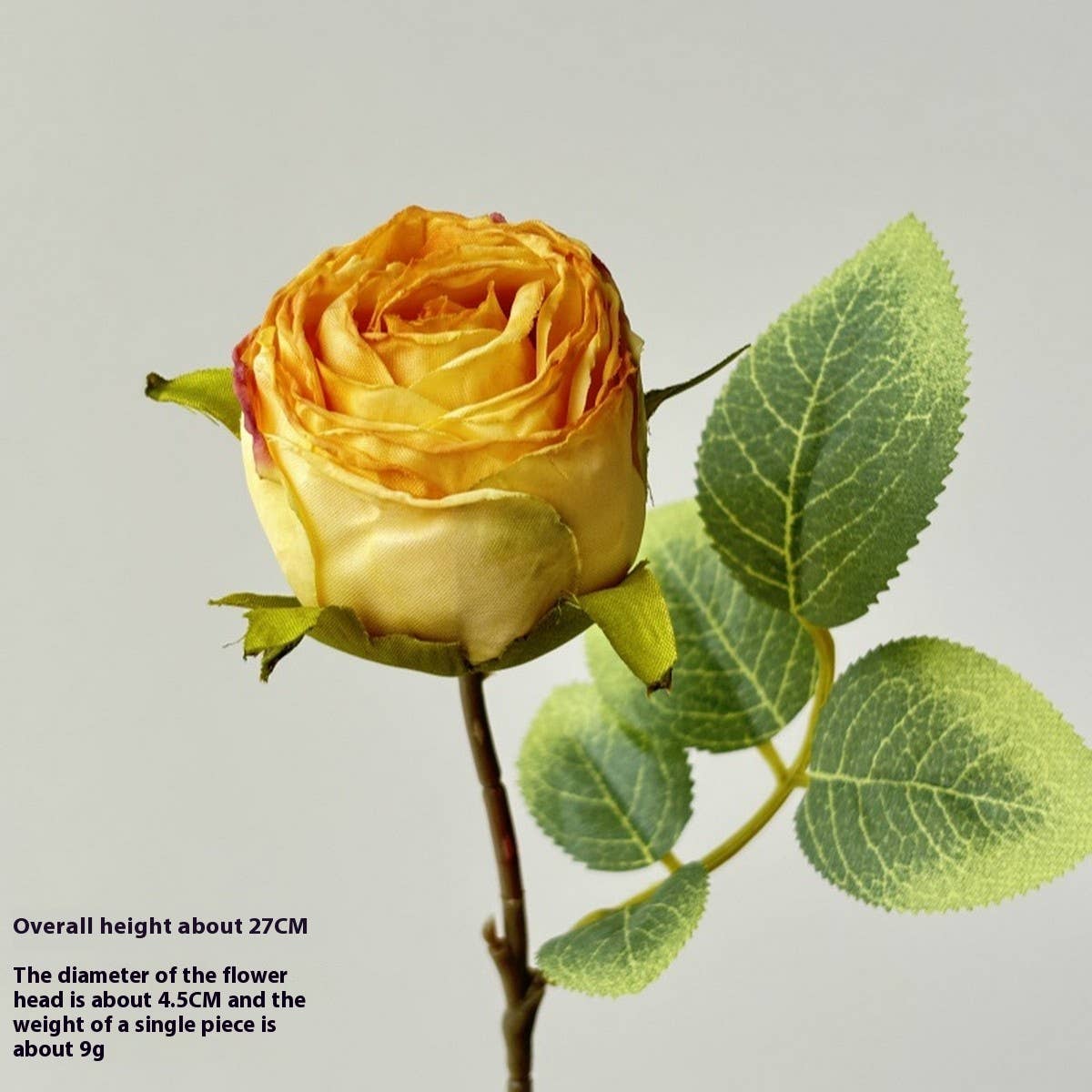 Vintage Single Head Rose Bouquet with Burnt Edges