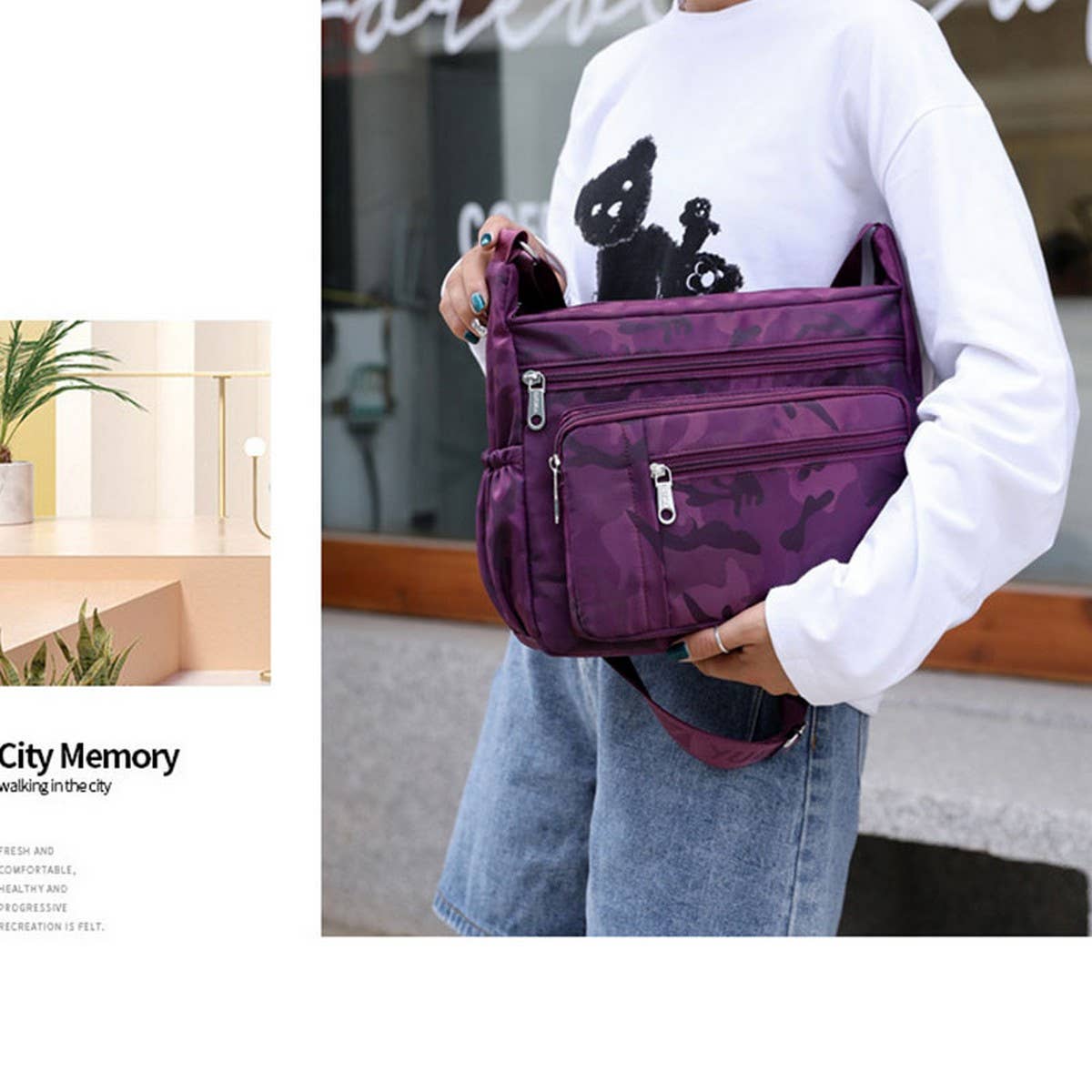 FASHION OXFORD CLOTH CROSSBODY SHOULDER BAG_CWASC1726