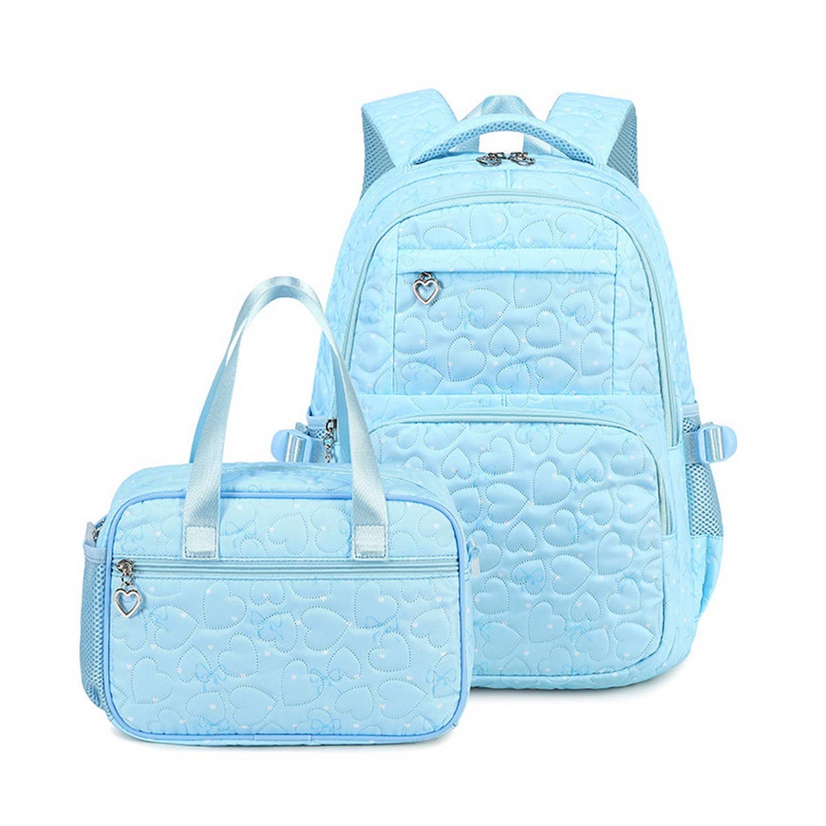 Backpacks for School Girls??œHeart Print 2-Piece Set_CWAB5393