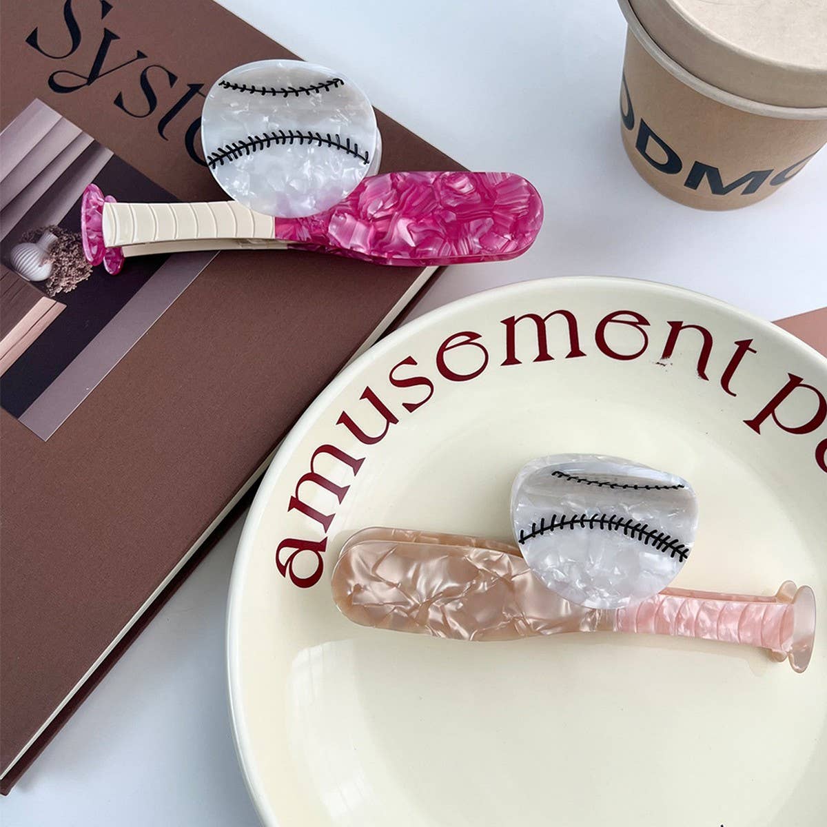 Creative Baseball Acetate Claw Clip ? Cute & Fun