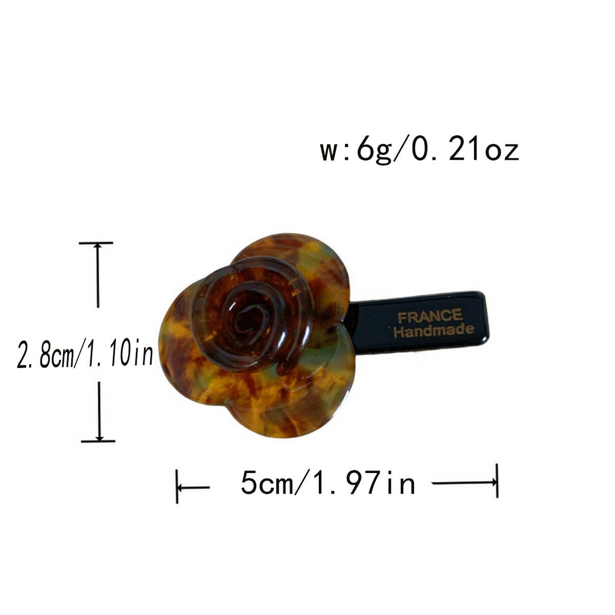 CWAHA07737_KOREAN ROSE FLOWER ACETATE HAIR CLIP FOR GIRLS