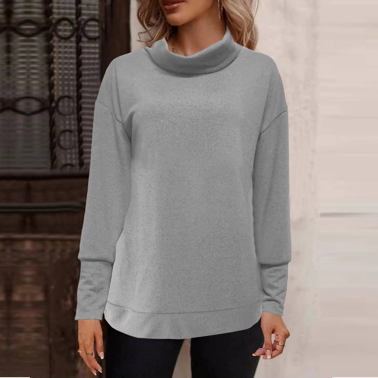FASHION CASUAL TURTLENECK CASHMERE GROUND SWEATER