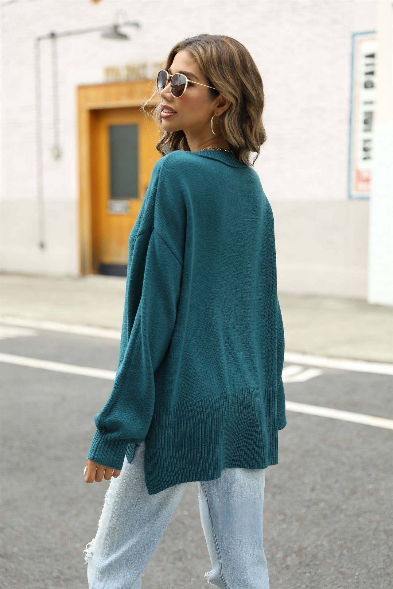 CWOSWL1056_Crew Neck Long Sleeve Pullover Sweater