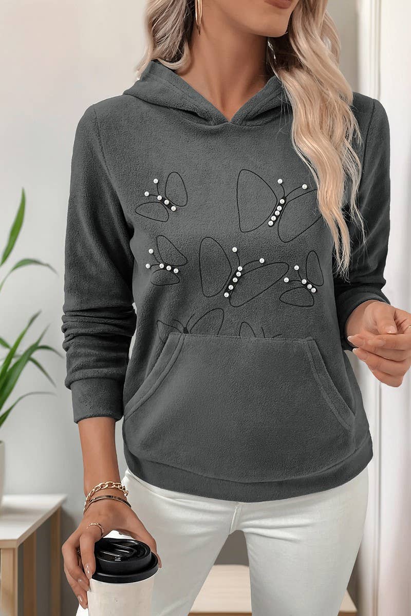 CWOHOL1109_AUTUMN AND WINTER CASUAL PULLOVER HOODED TOP