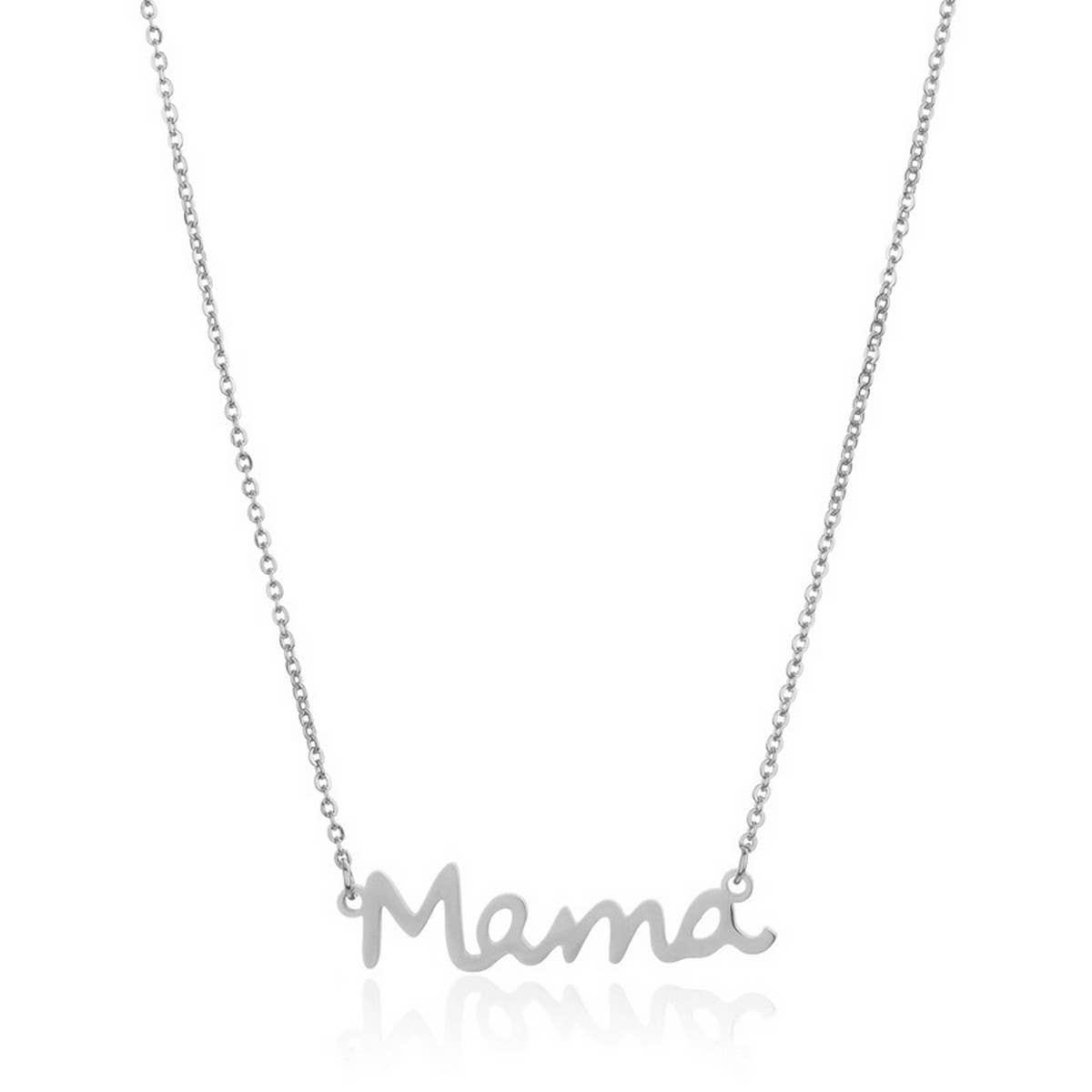 STAINLESS STEEL LETTER PENDANT CLAVICLE CHAIN_CWMM2722