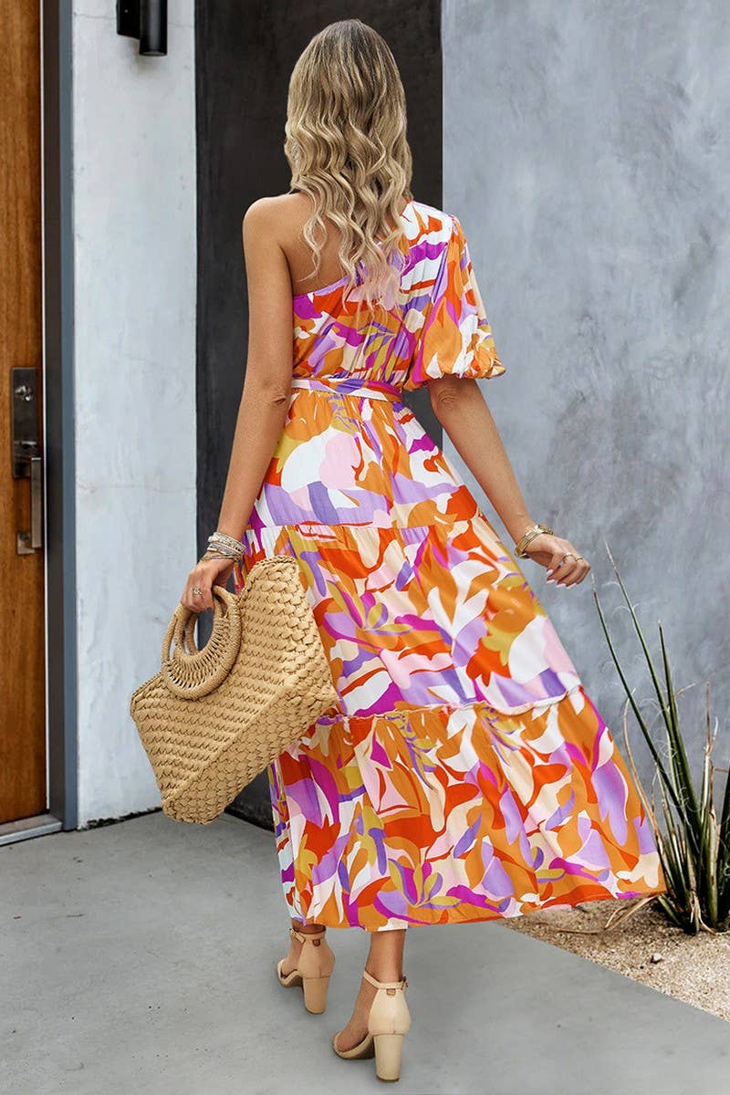 CWDMD4609_SUMMER ELEGANT ONE-SHOULDER MAXI DRESS