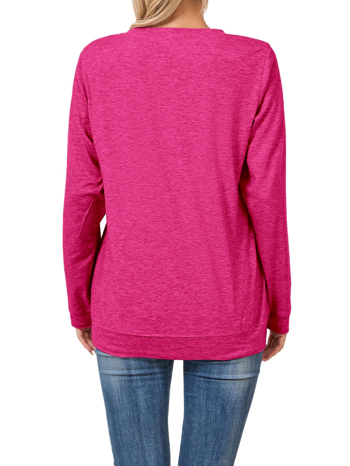 SOLID COLOR CASUAL CREWNECK COMFORTABLE T-SHIRT