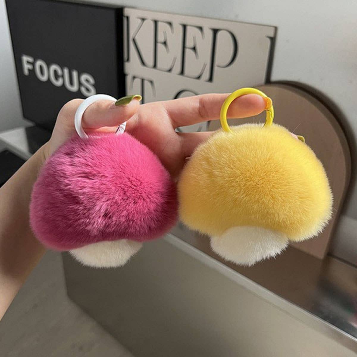 CUTE MUSHROOM KEYCHAIN PENDANT PLUSH ORNAMENT