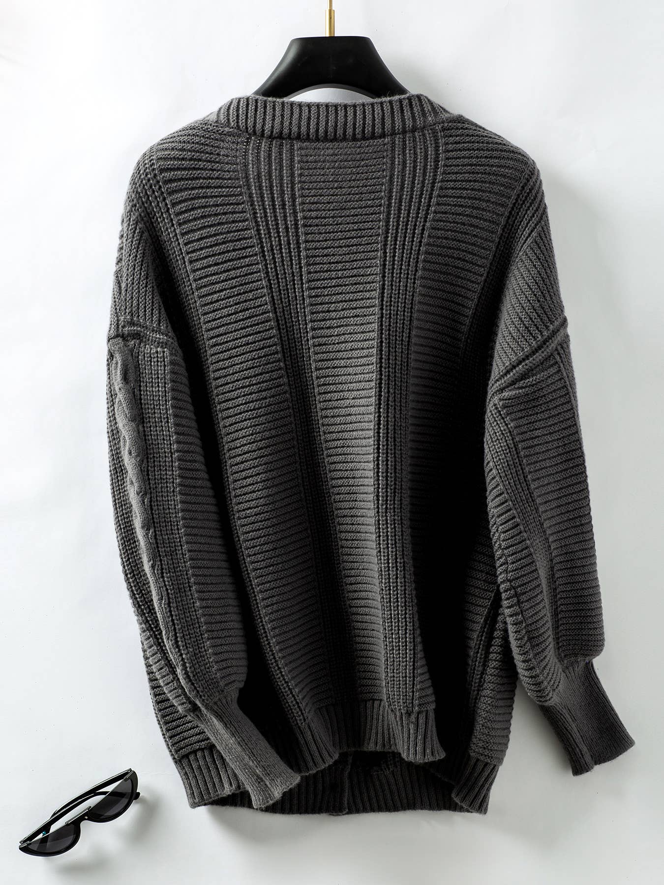 VINTAGE SINGLE-BREASTED LOOSE SWEATER JACKET