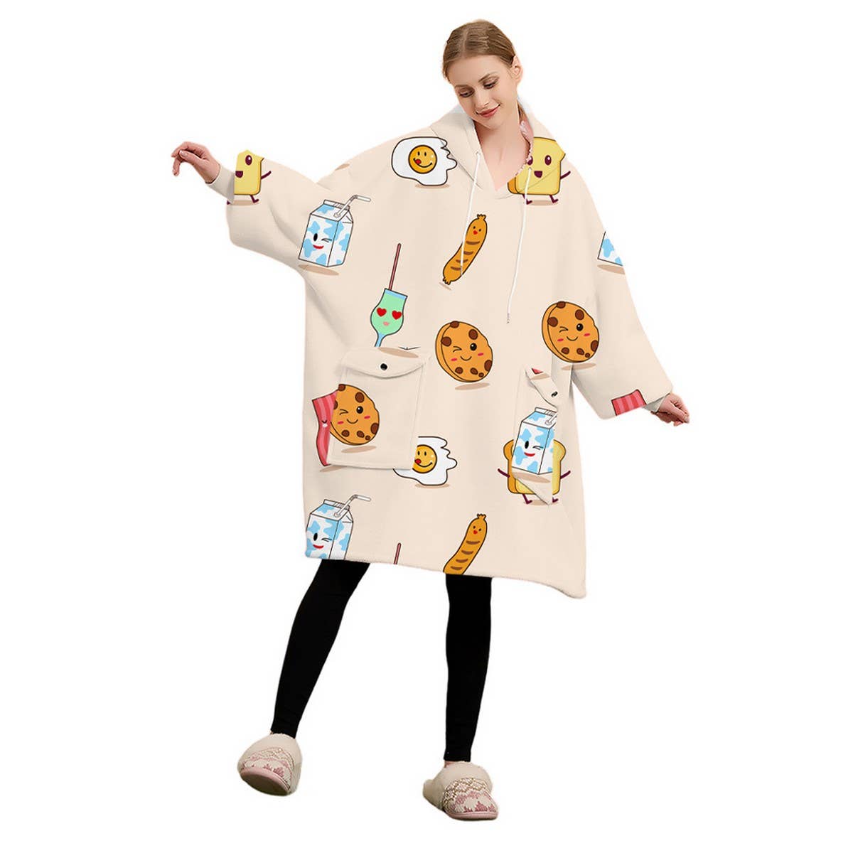 Thick Flannel Hoodie Blanket for Home & Outdoors