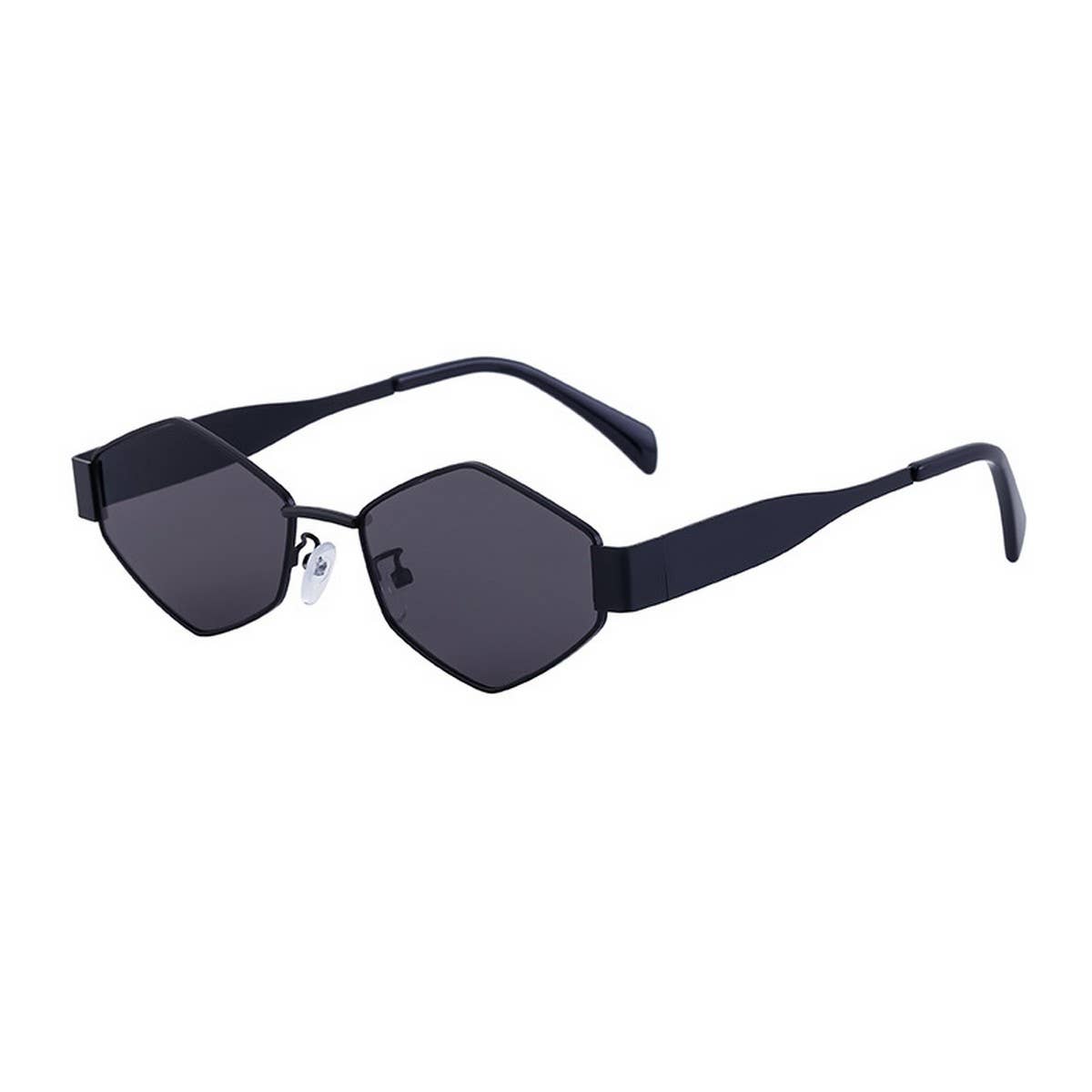 IRREGULAR METAL SUNGLASSES WITH WIDE TEMPLES