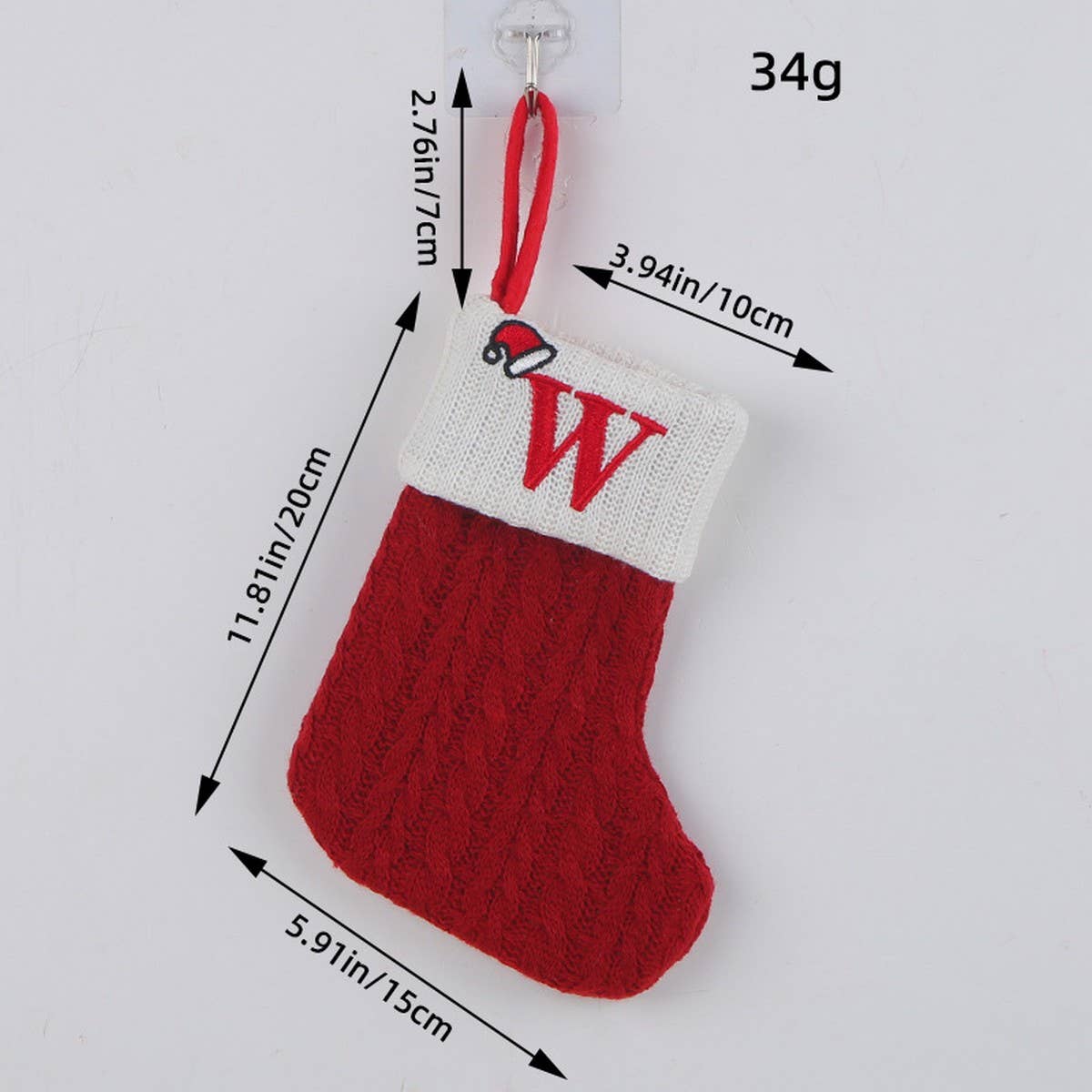 CLASSIC RED LETTER WOOL KNITTED CHRISTMAS SOCKS