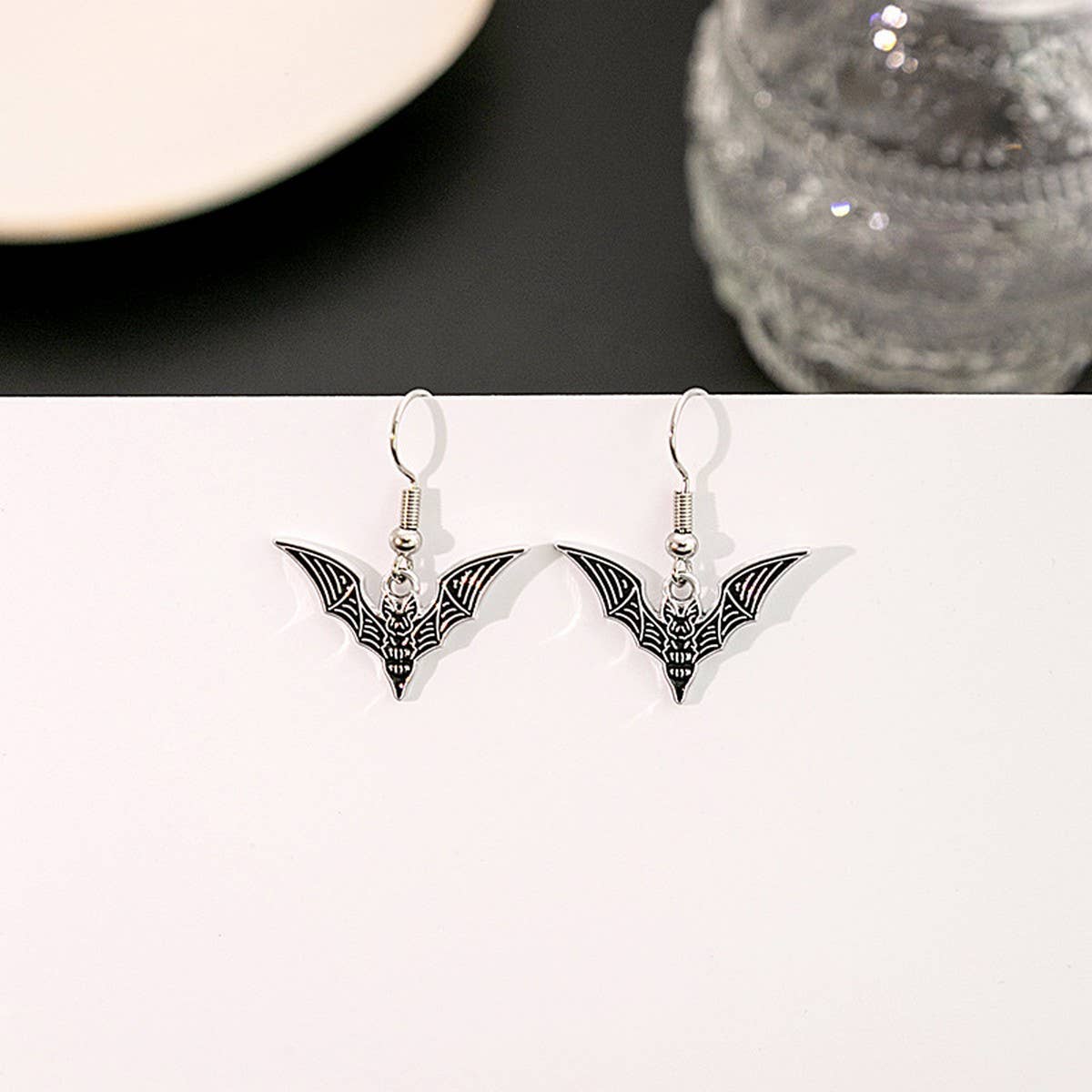 DARK HALLOWEEN FUNNY CREATIVE BAT EARRINGS