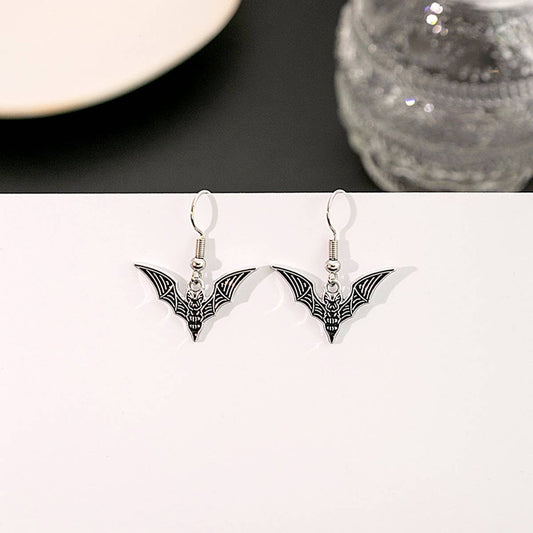 DARK HALLOWEEN FUNNY CREATIVE BAT EARRINGS