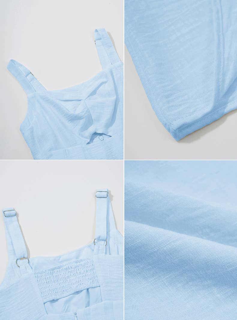 Holiday-chic solid color high-waisted dress