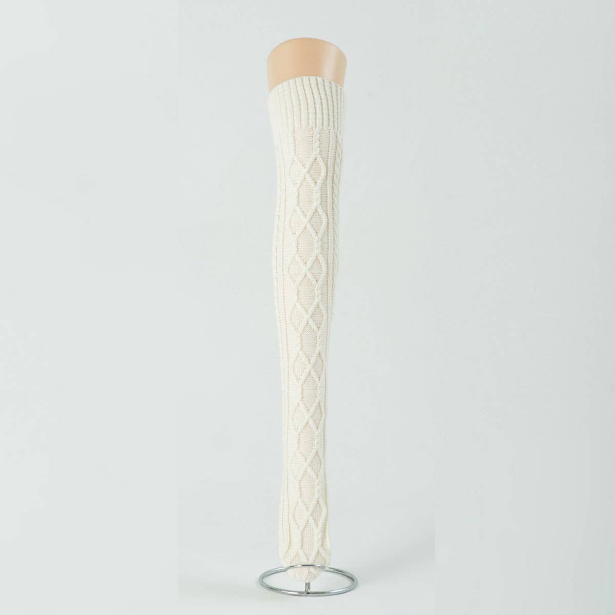 CABLE KNIT WINTER WARM KNEE HIGH SOCKS_CWMS015