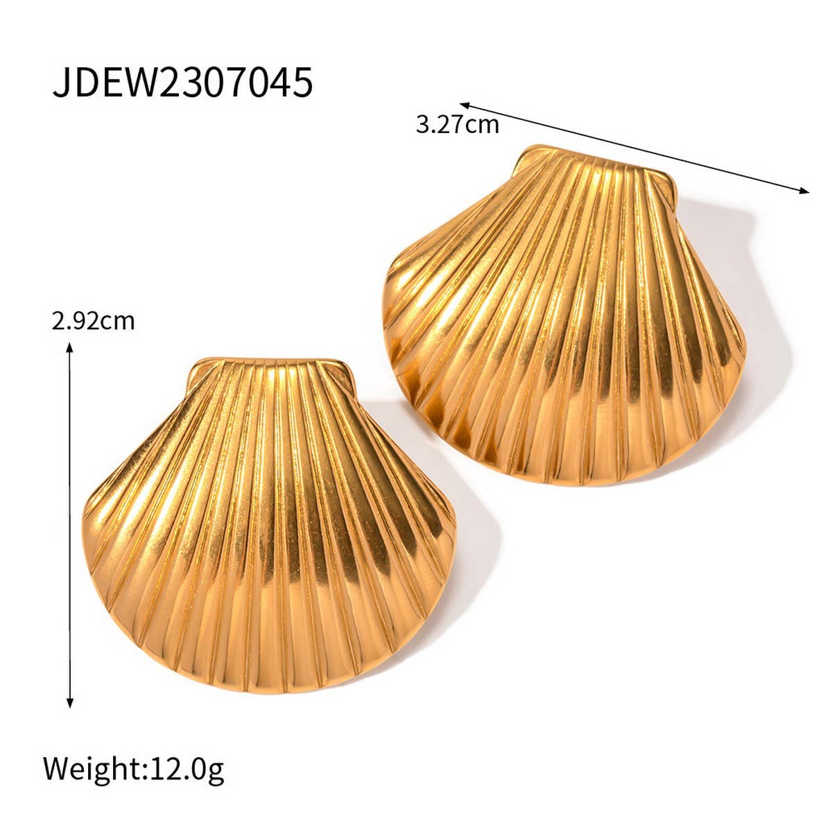 SIMPLE PERSONALITY HIGH-END 18K GOLD EARRINGS_CWMM2351