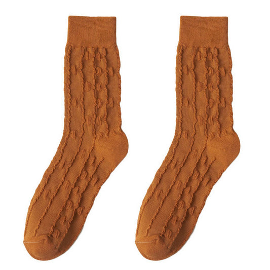 WOMEN SIMPLE THIN AND COMFORTABLE TWIST SOCKS