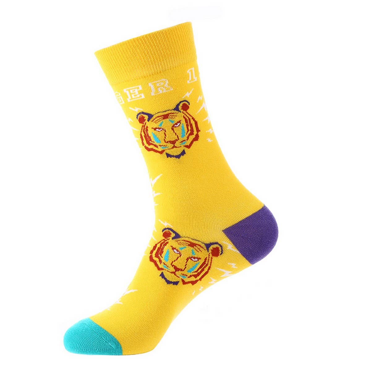 CASUAL GEOMETRIC MID-CALF SOCKS_CWMS1004