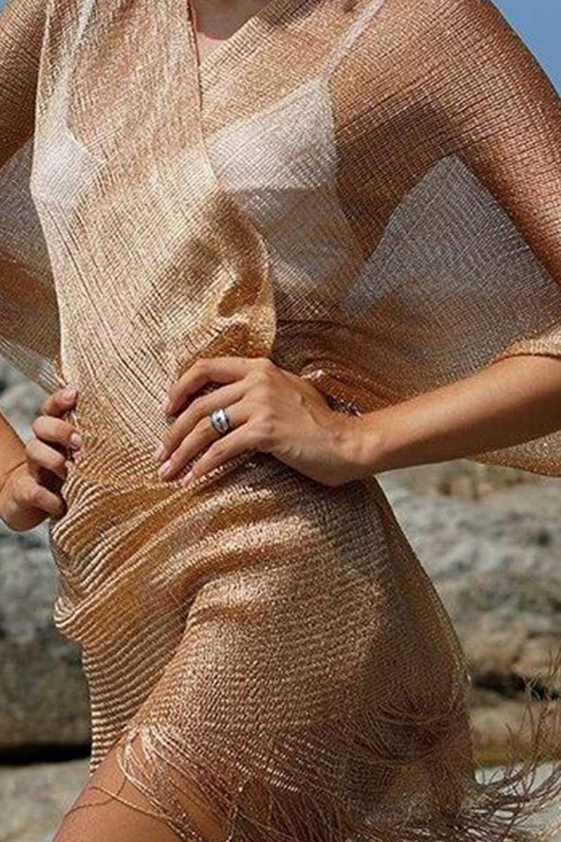 CWTBLL0945_FILIGREE SPLIT CAPE HOLIDAY BEACH SMOCK