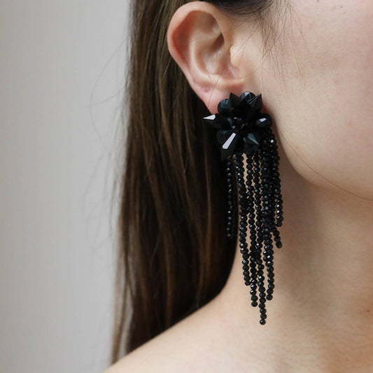 WOMEN'S CRYSTAL BEAD FLORAL TASSEL BEADED SUIT