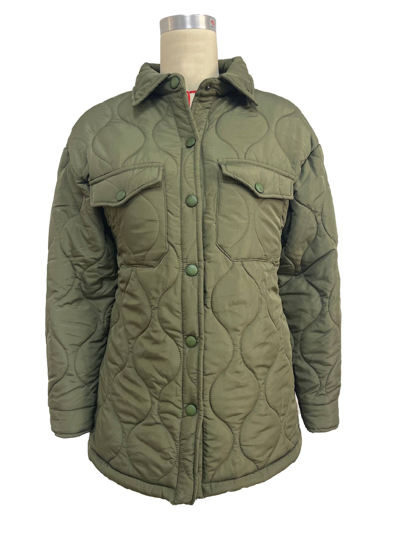 Single-breasted cotton-padded jacket