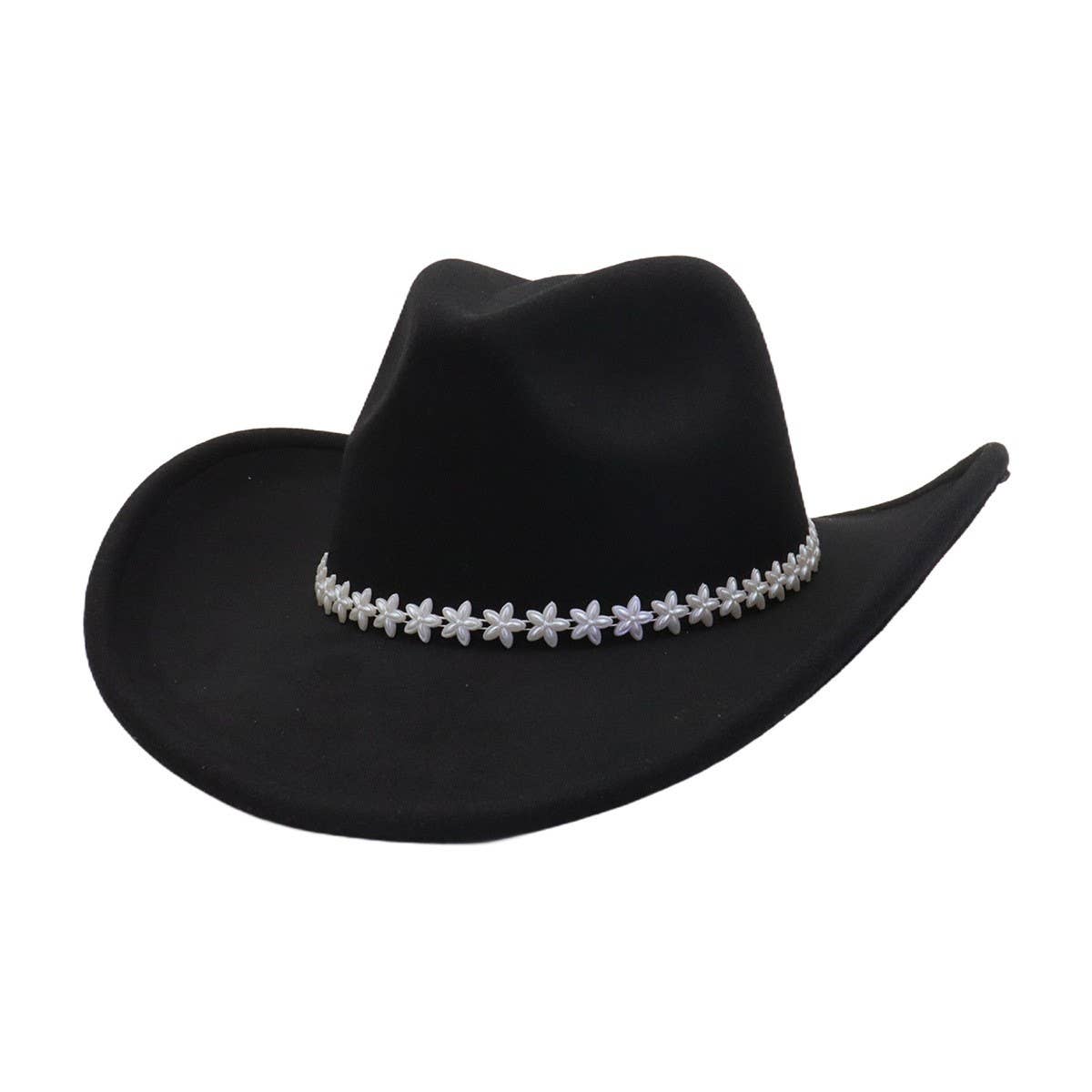 Western Ethnic  Felt Cowboy Fedora Hat_CWAH04433