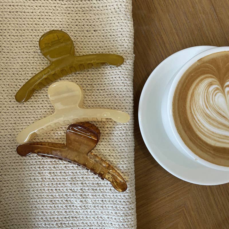 CLIP MINIMALIST LINE TRANSPARENT LARGE HAIR GRIP