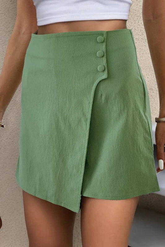 WOMEN SOLID COLOR HIGH WAISTED CULOTTES_CWBSP0184