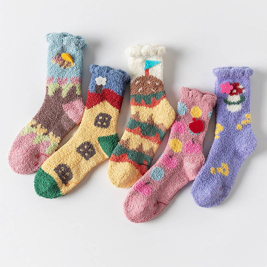 WOMEN NEW CARTOON THICK WARM SOCKS