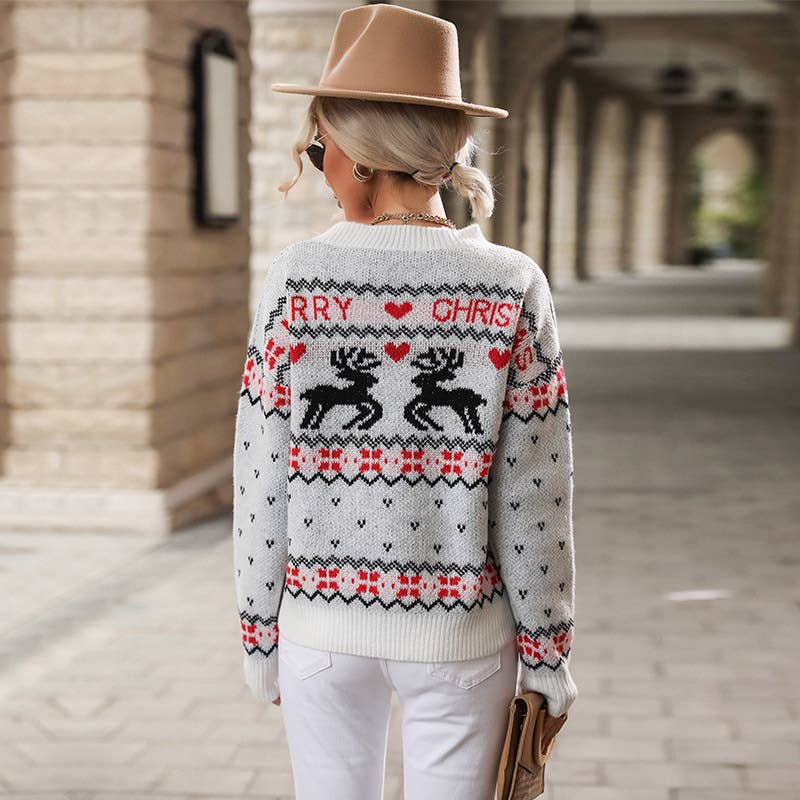 Knit turtleneck Christmas sweater