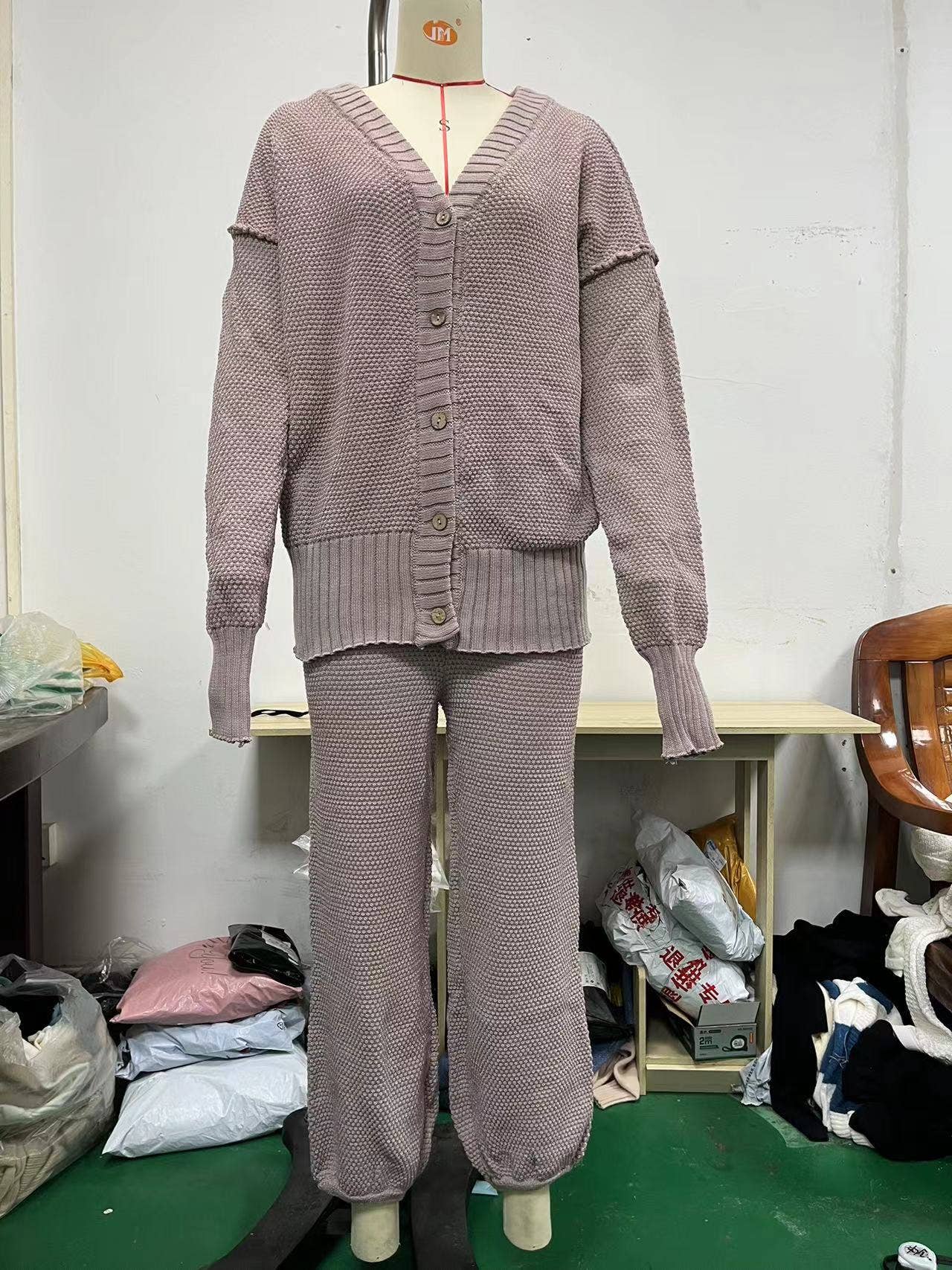 LOOSE CASUAL WIDE LEG SWEATSHIRT FASHION SUIT