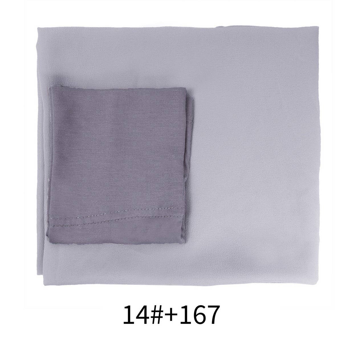 TWO-PIECE CHIFFON SHAWL AND HEADSCARF