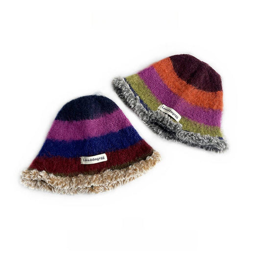 WOMEN'S STRIPED COLORBLOCK KNITTED HAT_CWAH2060