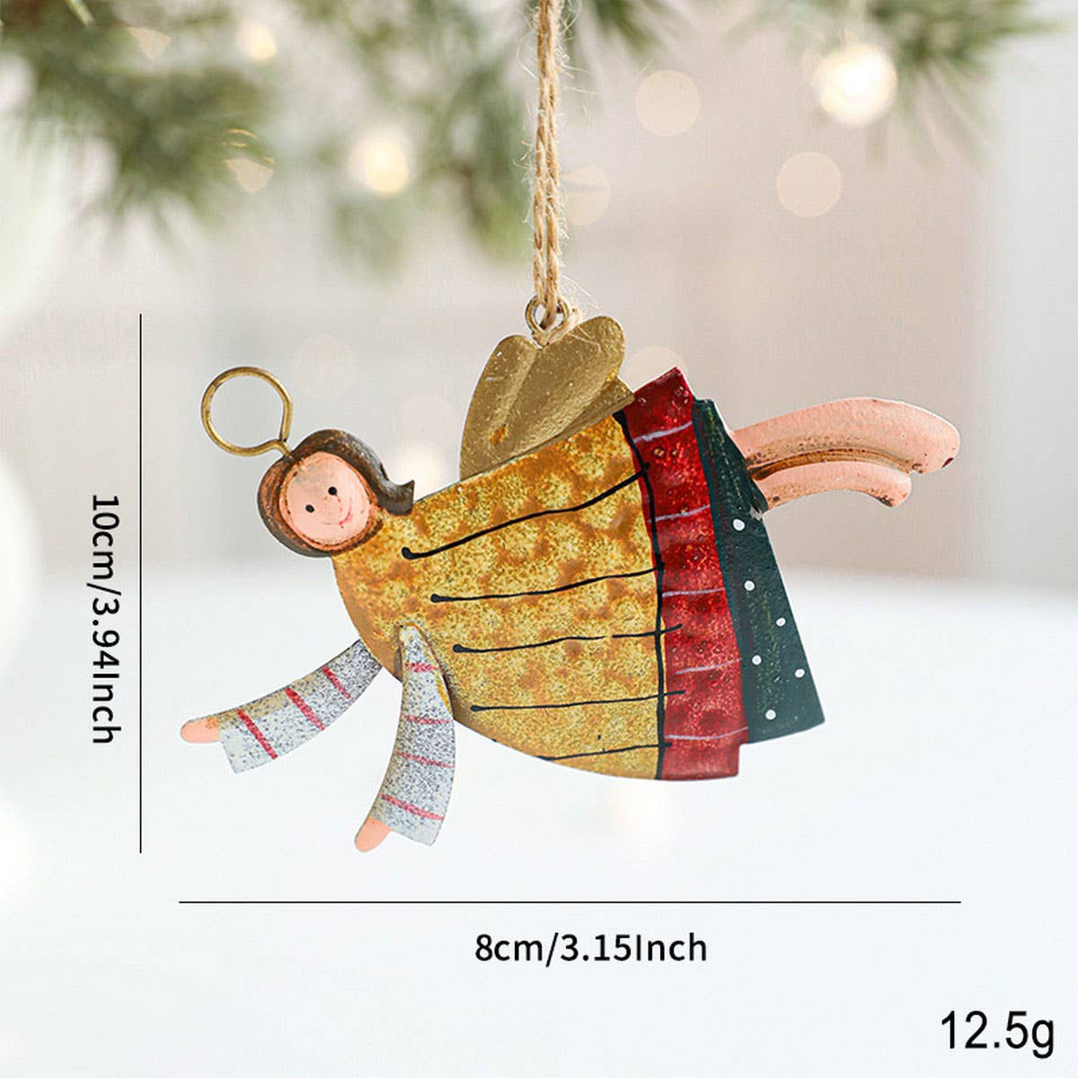 Rustic Iron Angel Santa Snowman Tree Hanging