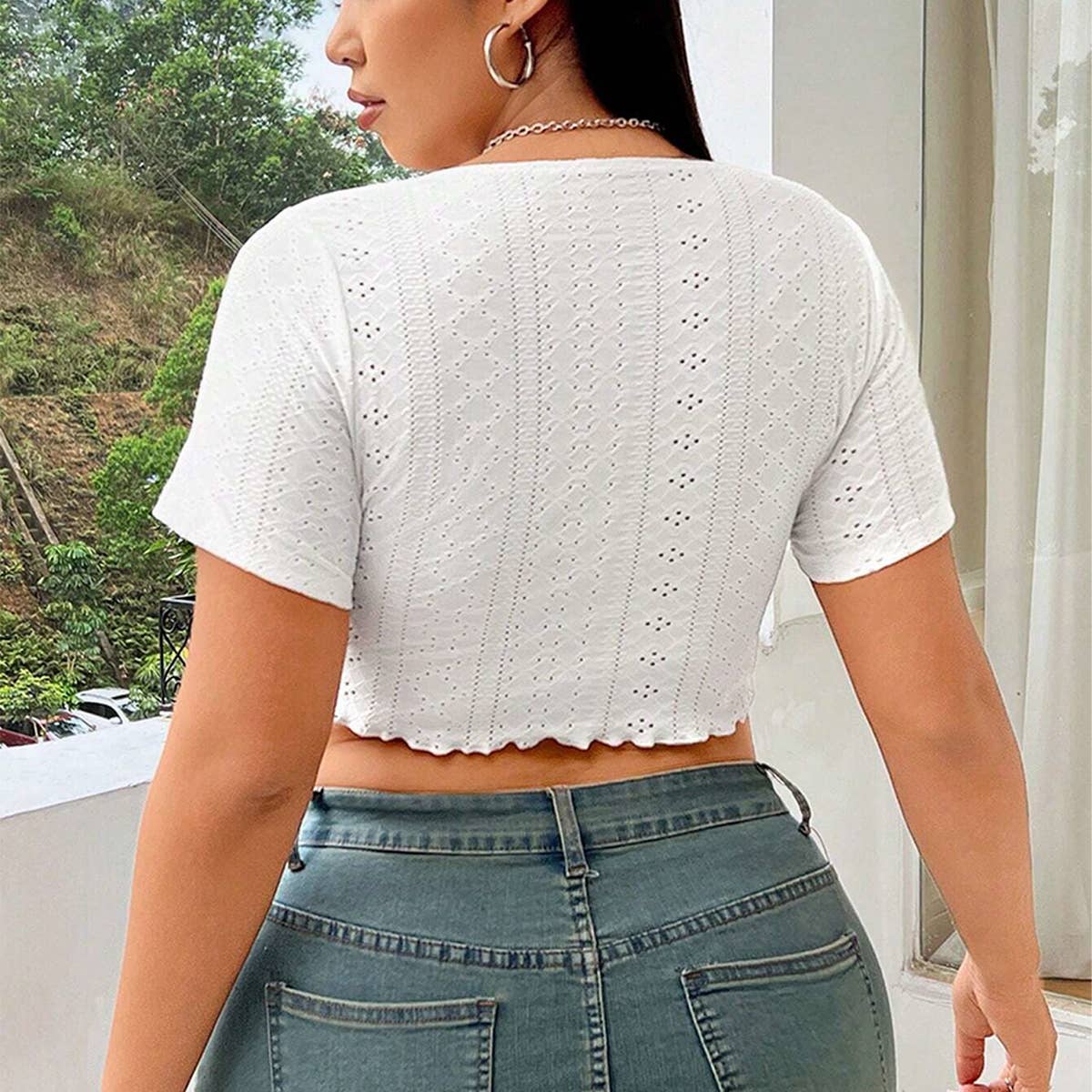 Sweet & Spicy Style V-Neck Tight T-Shirt