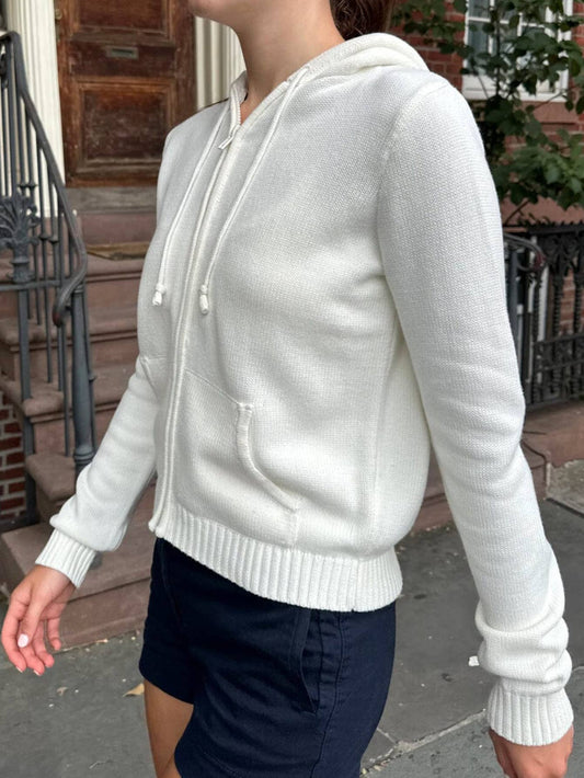 Fashion long-sleeved solid-color hoodie jacket