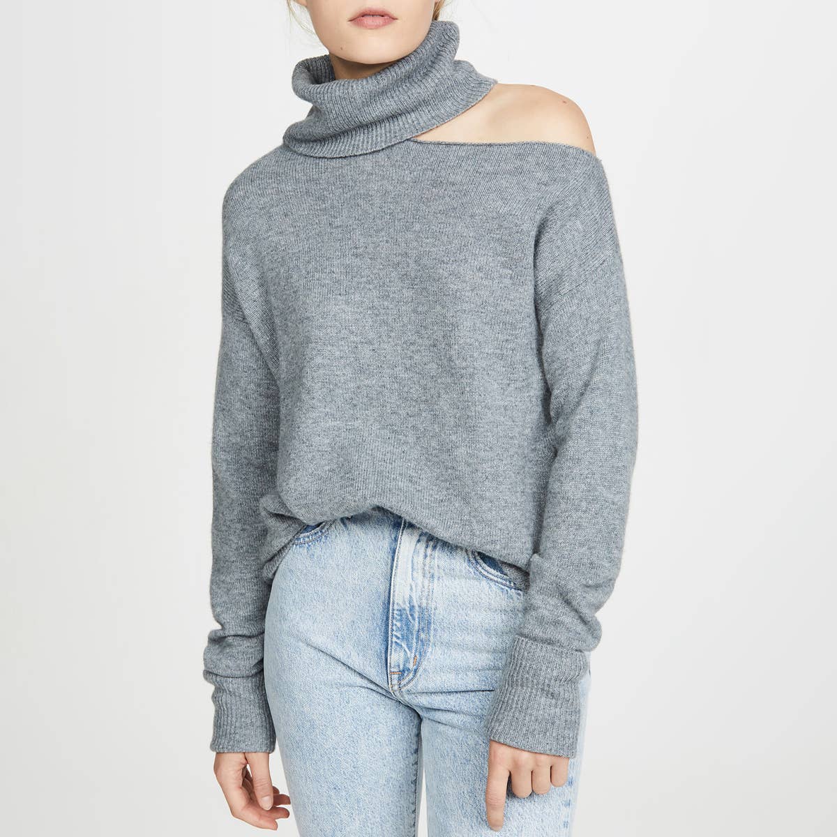 SEXY SWEATER WITH TWO LAPELS MISSING SHOULDERS