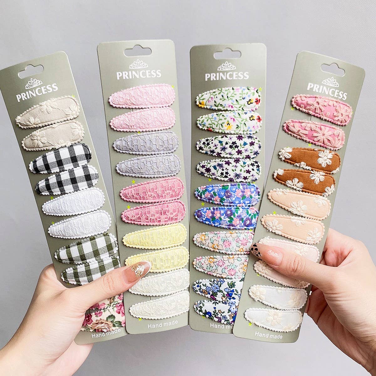 Floral Embroidered BB Clip Set ? Fresh & Cute