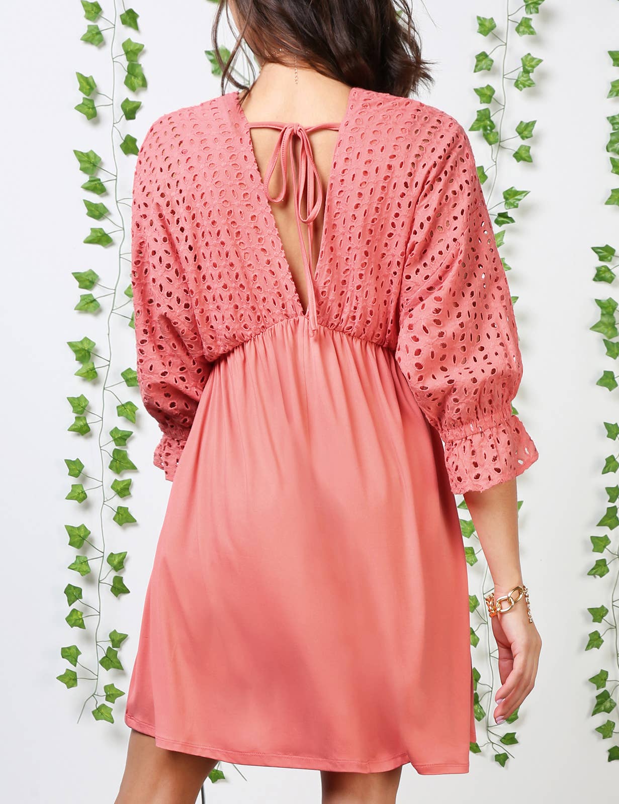 WOMEN DEEP V LOOSE SHORT DRESS_CWDSD10367