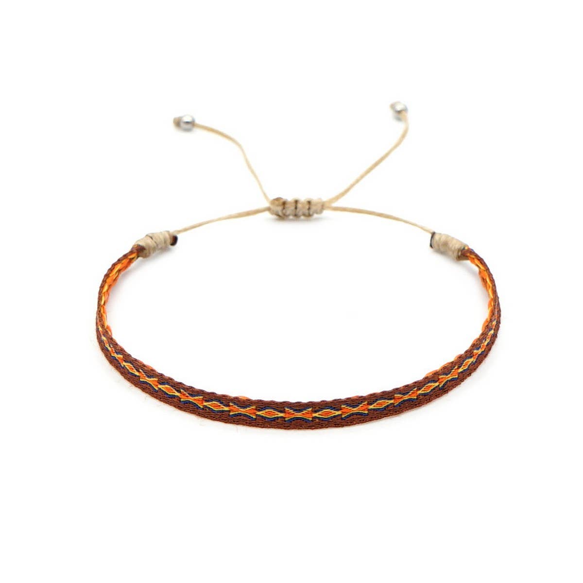 CWAJE4556_BOHEMIAN RIBBON HAND-WOVEN BRACELET