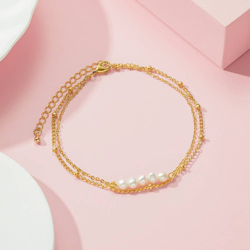 Devil's Eye Cross Double-layer Anklets