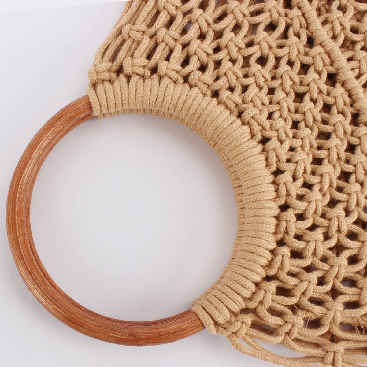 MESH BEACH BAG WITH HANDLES TOTES WITH MESH_CWAB4669