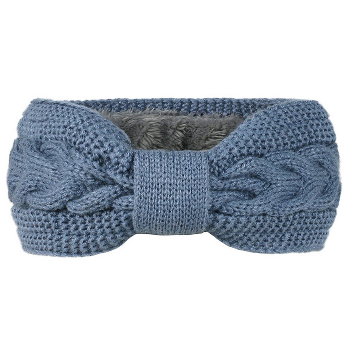 CWMM10071_FLEECE KNIT HEADBAND WITH BOW