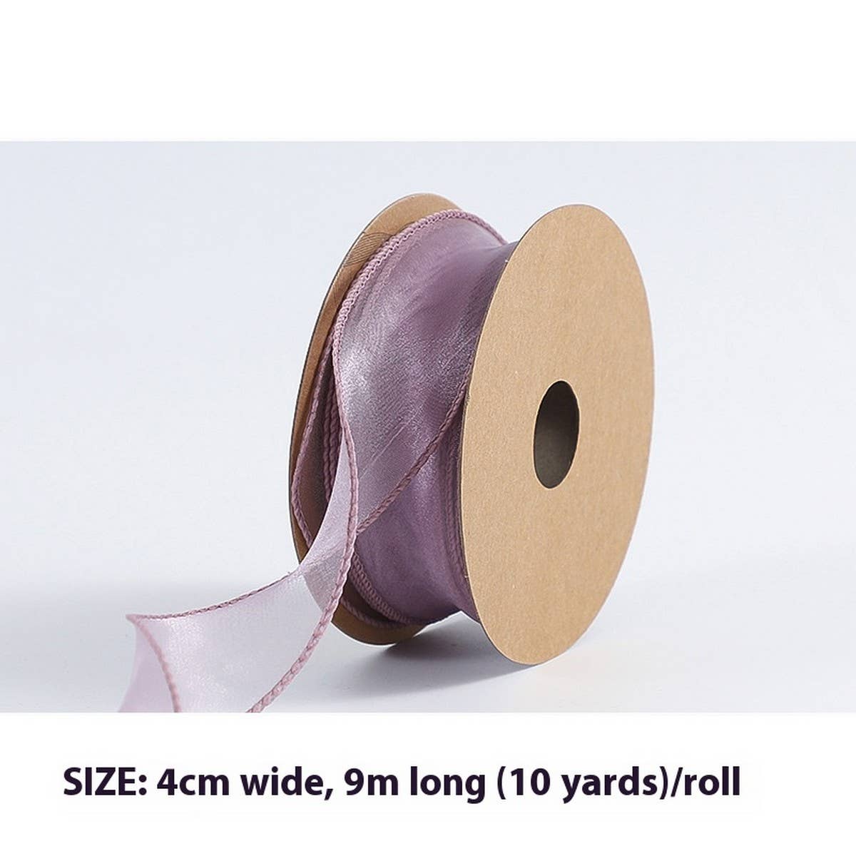 PLAIN FISHTAIL ORGANZA WITH FLORAL BINDINGDIYRIBBON_CWMM5788