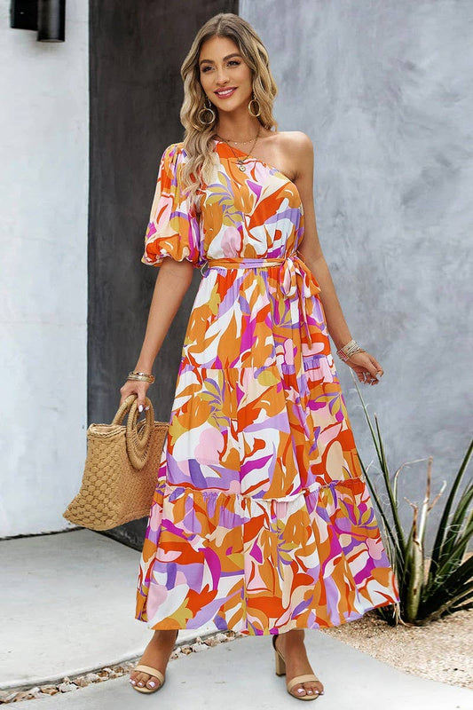 CWDMD4609_SUMMER ELEGANT ONE-SHOULDER MAXI DRESS