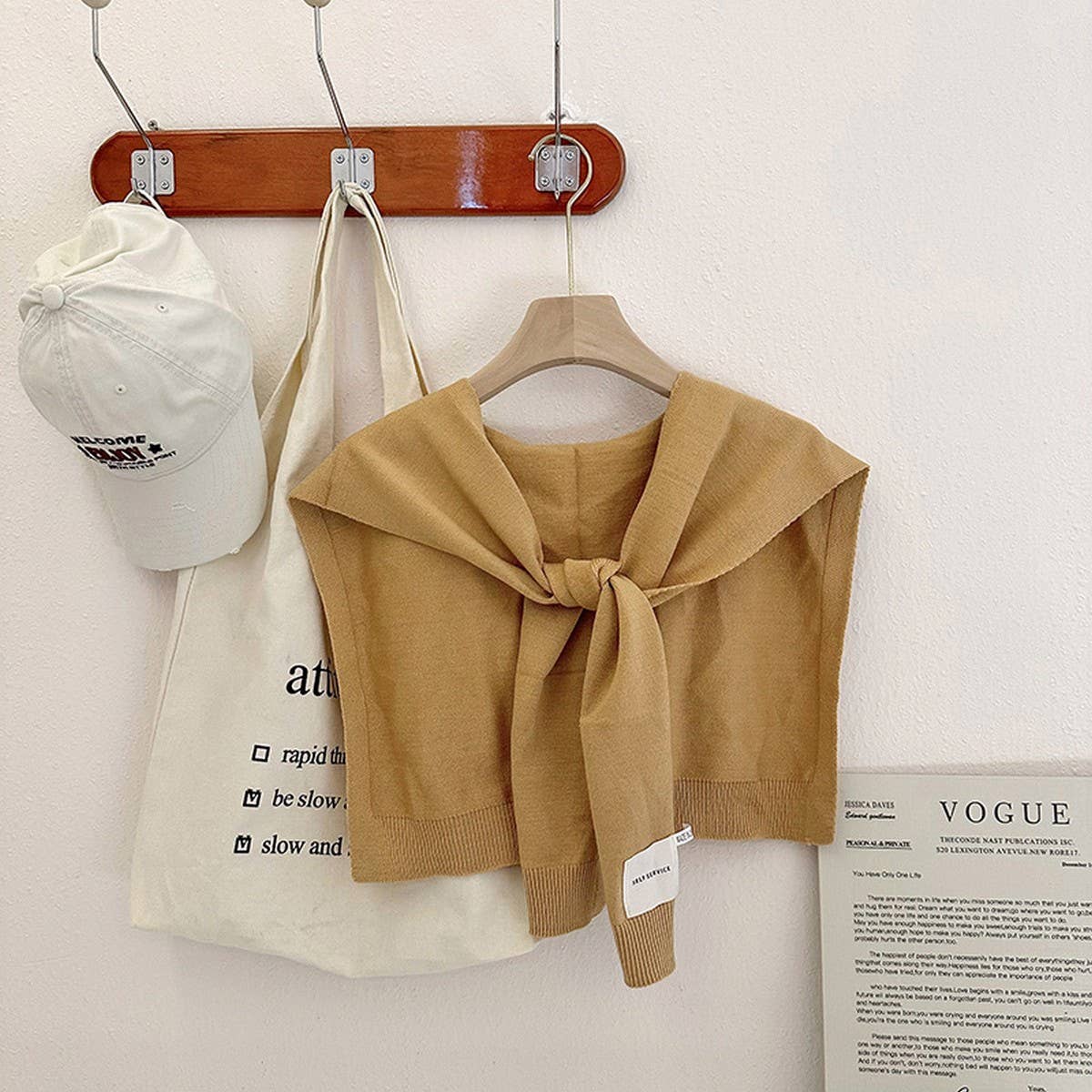 Solid Color Knitted Knotted Shawl??œCasual & Cozy _CWASC0757