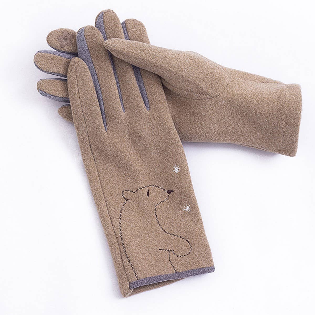 AUTUMN AND WINTER CUTE LADIES VELVET GLOVES_CWMM1543