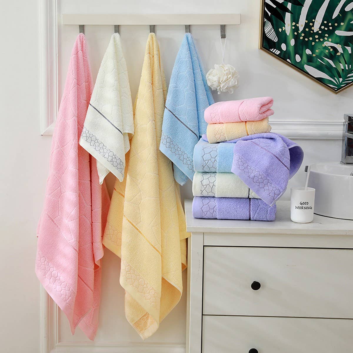 BATH TOWEL PURE COTTON SOFT ABSORBENT ADULT TOWEL_CWMM2307