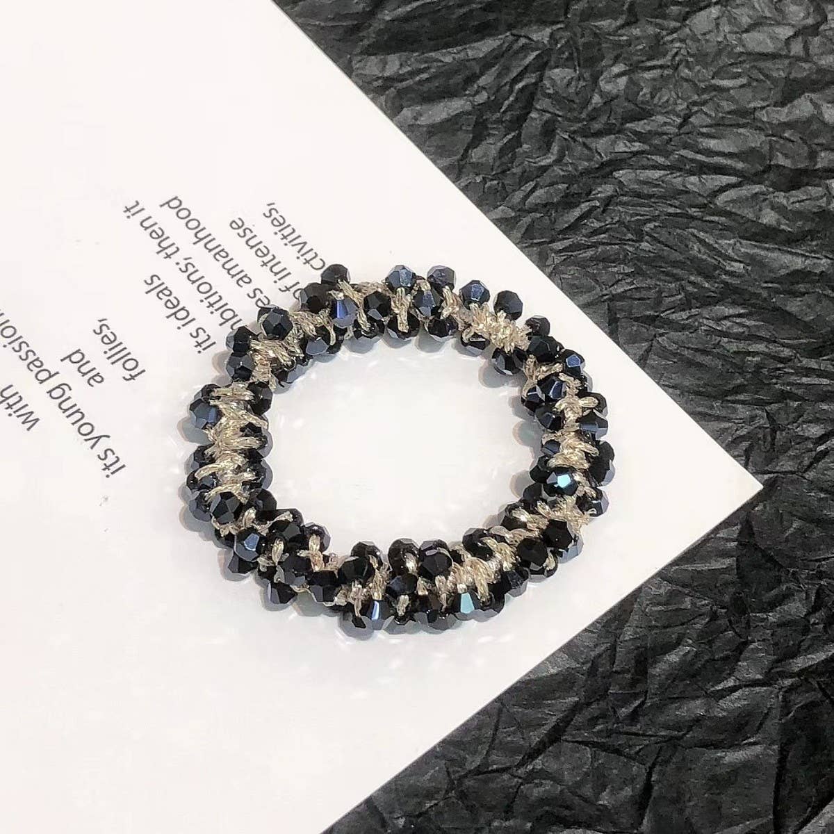 Cute Crystal Vintage Hair Tie Sweet Ponytail Band